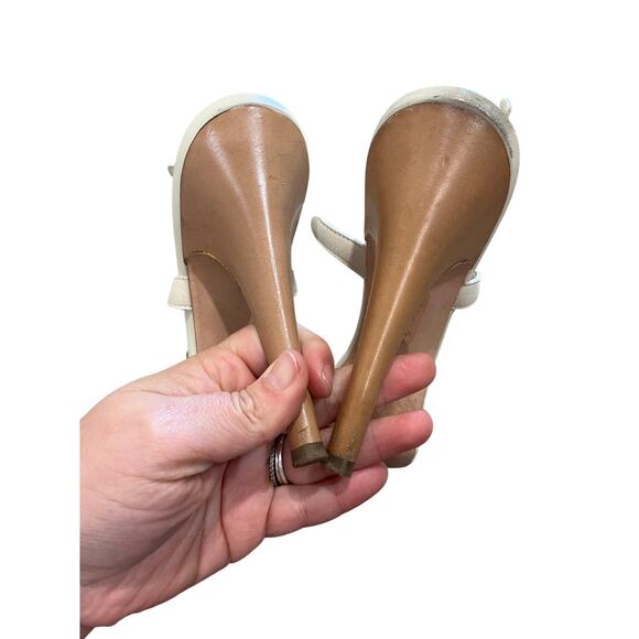 Giuseppe Zanotti Crystal Embellished Slingback Sandals EU40 Beige Boho Glam - Picture 7 of 11